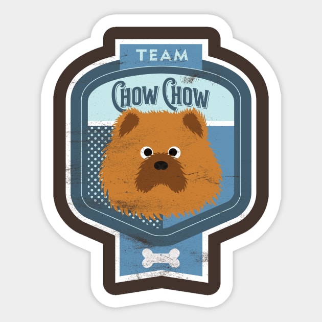 Team Chow Chow - Distressed Chow Chow Beer Label Sticker by DoggyStyles
